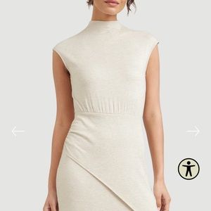 Yimei Side Slit Midi Dress